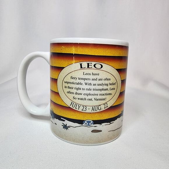 Vintage Yosemite Sam Leo Zodiac Mug – Looney Tunes Collectible - Picture 3 of 6